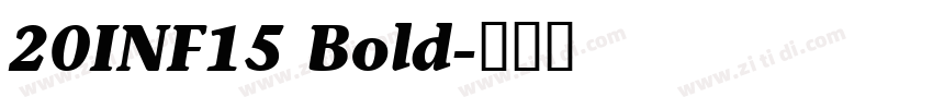 20INF15 Bold字体转换